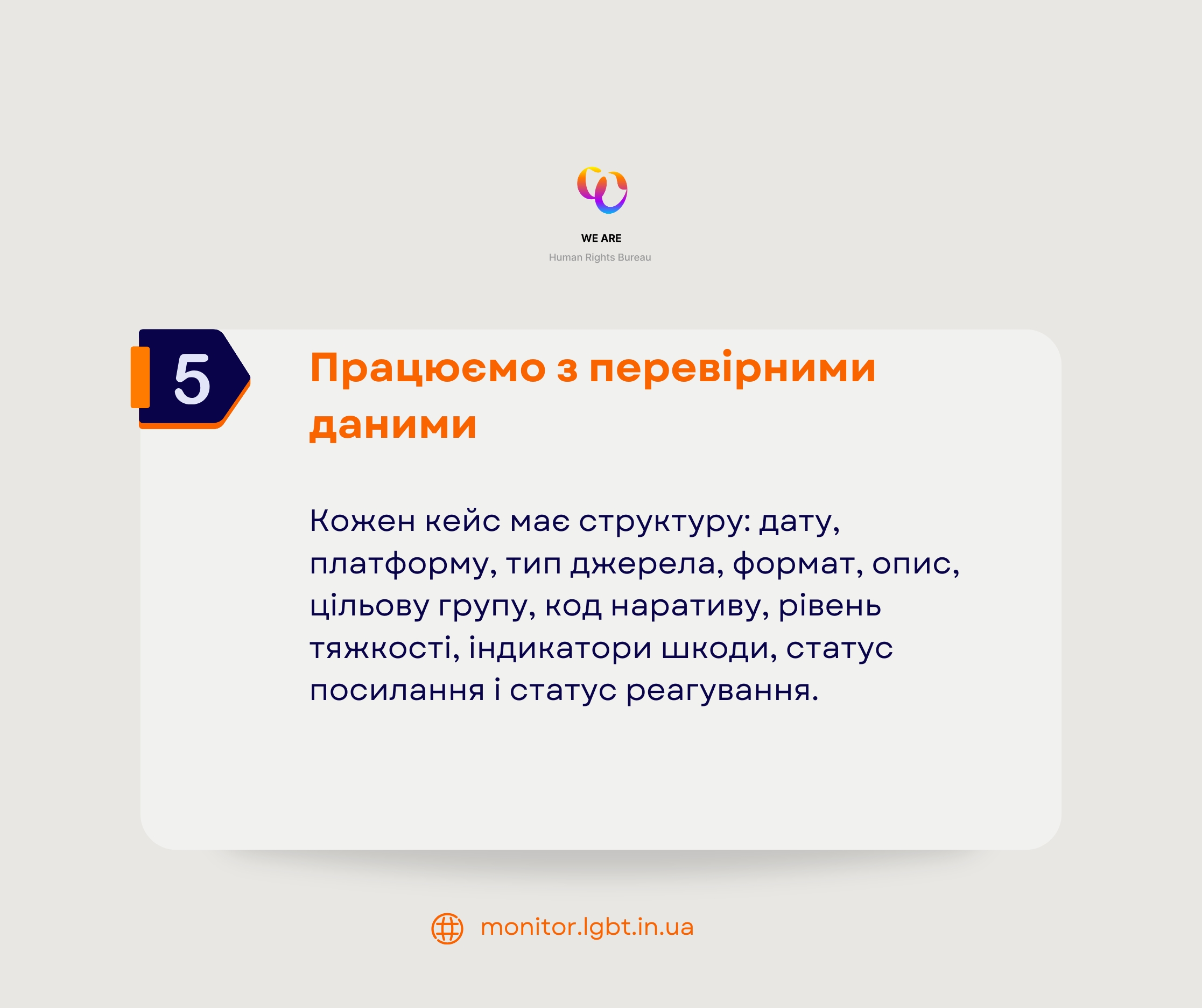 Принцип 5: працюємо з перевірними даними